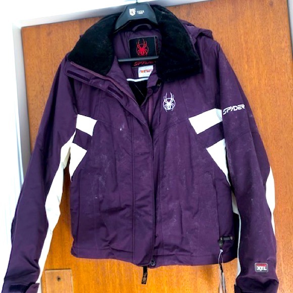 Spider ski jacket coat purple and white size 6 - Picture 1 of 4